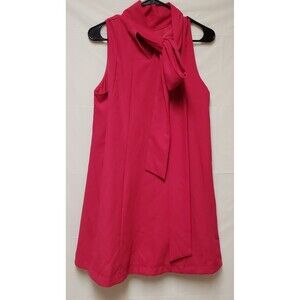 Women’s Shein Fuchsia High Neck Tie Swing Dress Size L NWOT